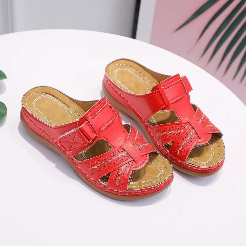 EVELYN | Non-Slip Orthopedic Leather Sandals