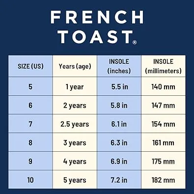 French Toast Boy Sneakers Laceless - Toddlers Athletic Casual Kids Canvas Shoes (Size 5-10 Toddler)