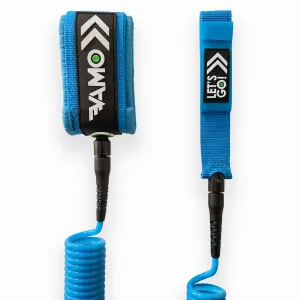 Full Coiled Leash 10' - Blue
