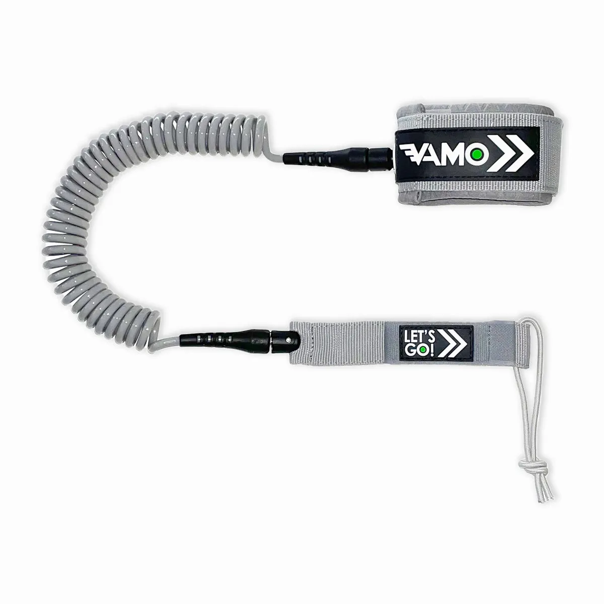 Full Coiled Leash 10' - Gray