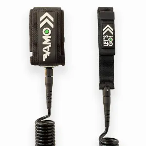 Full Coiled Leash 9' - Black