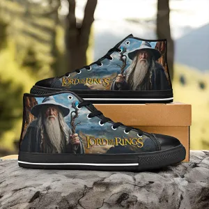 Gandalf Lord of The Rings Shoes High Top Sneakers for Kids and Adults