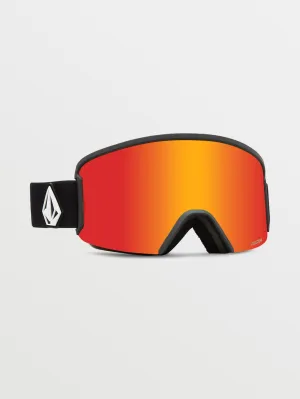 Garden Matte Black Goggle (  Bonus Lens - Yellow) - RED CHROME