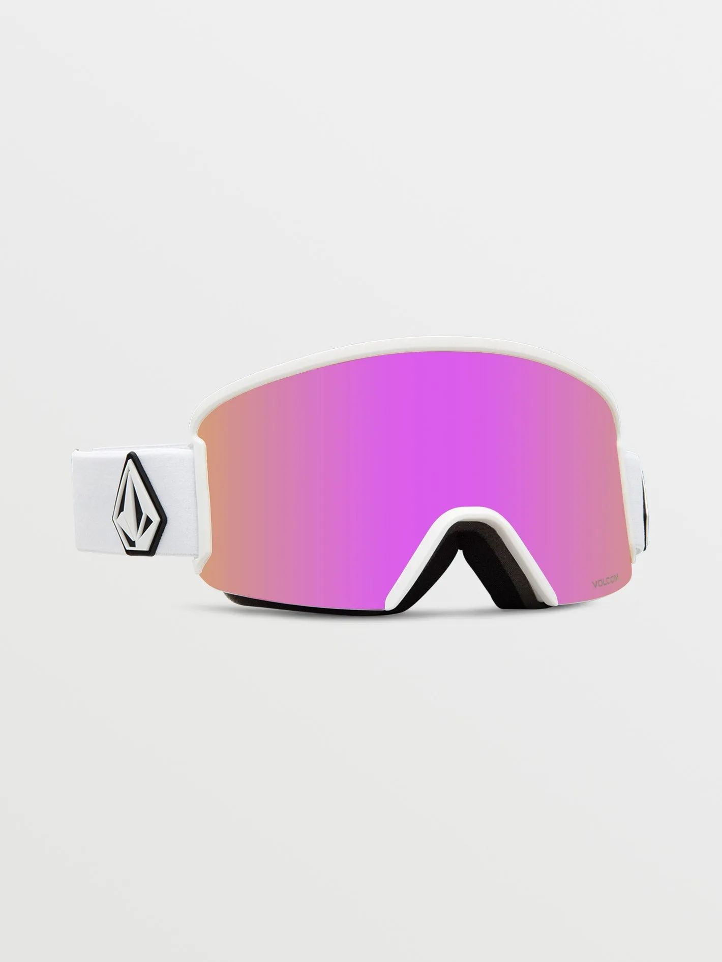 Garden Matte White Goggle (  Bonus Lens - Yellow) - PINK CHROME