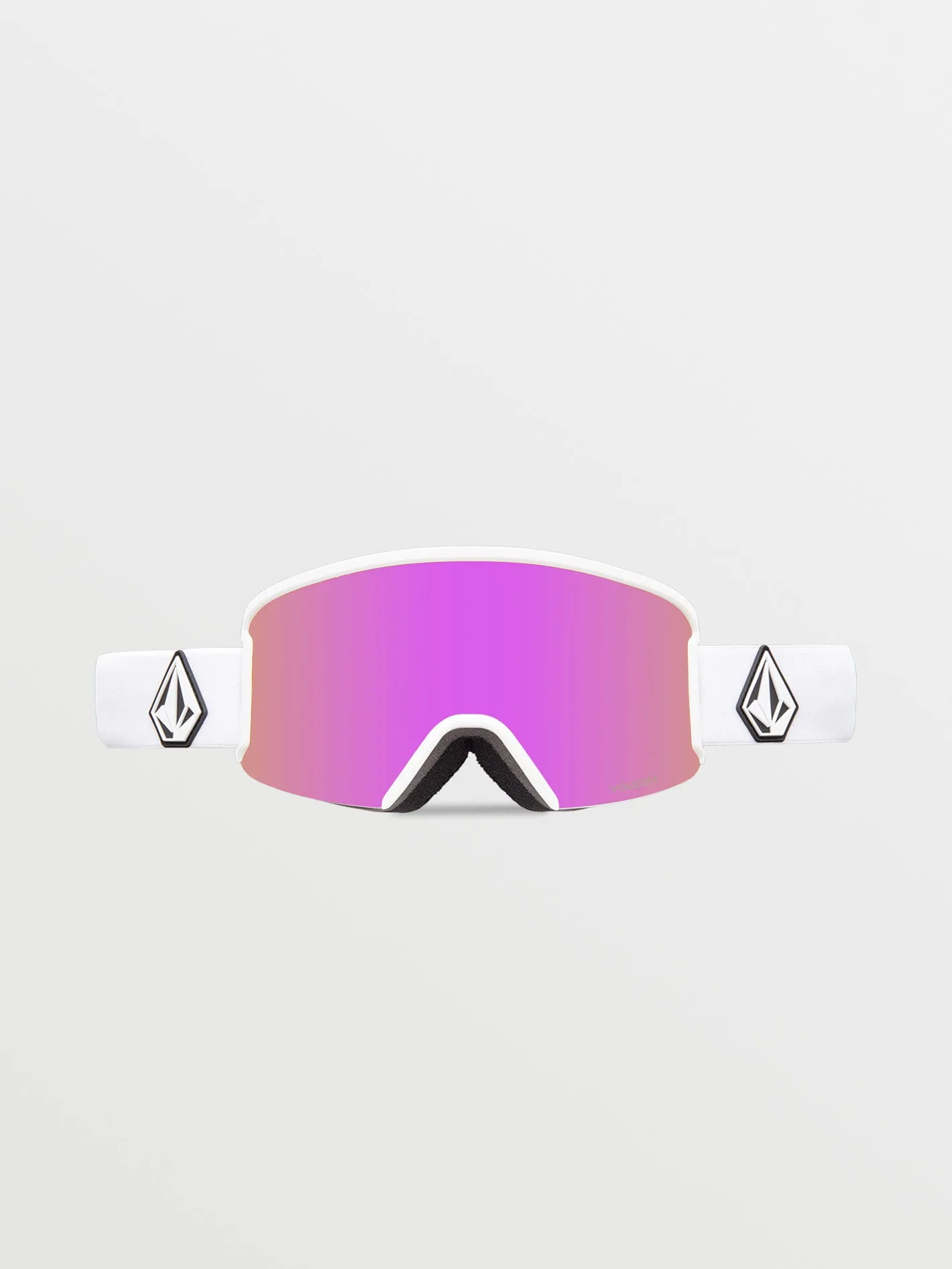 Garden Matte White Goggle (  Bonus Lens - Yellow) - PINK CHROME