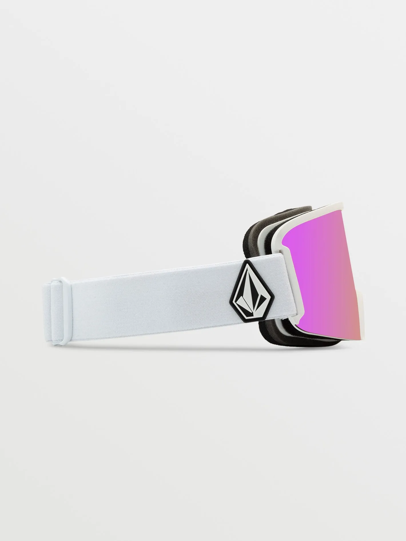 Garden Matte White Goggle (  Bonus Lens - Yellow) - PINK CHROME