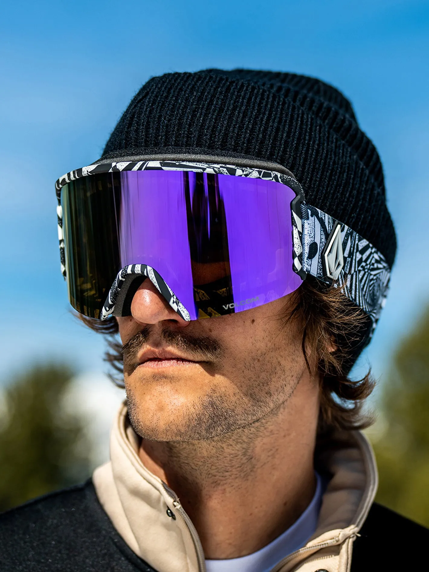 Garden Op Art Goggle (  Bonus Lens - Yellow) - PURPLE CHROME