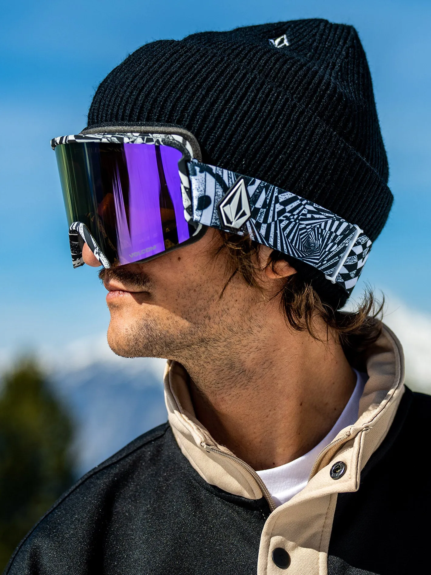 Garden Op Art Goggle (  Bonus Lens - Yellow) - PURPLE CHROME