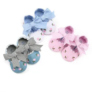 Girl Embroidery Flower Fashion Toddler First Walkers Kid Shoes