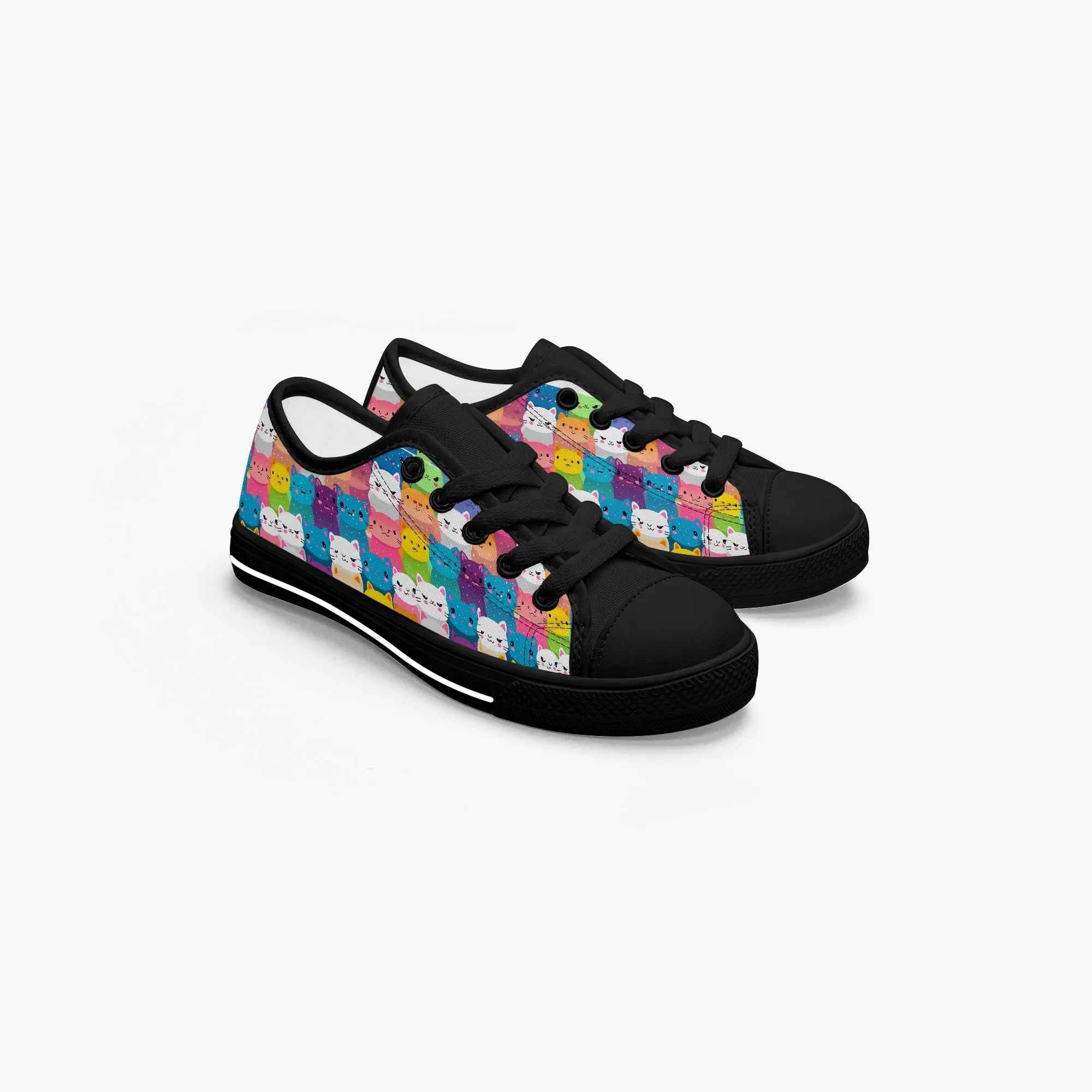 Girl's Low-Top Canvas Shoes-Black