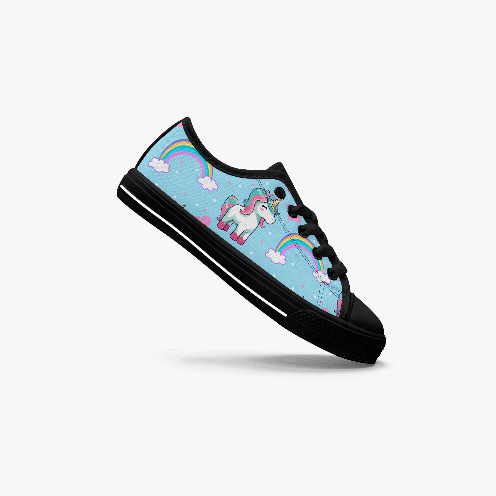 Girl's Low-Top Canvas Shoes-Black