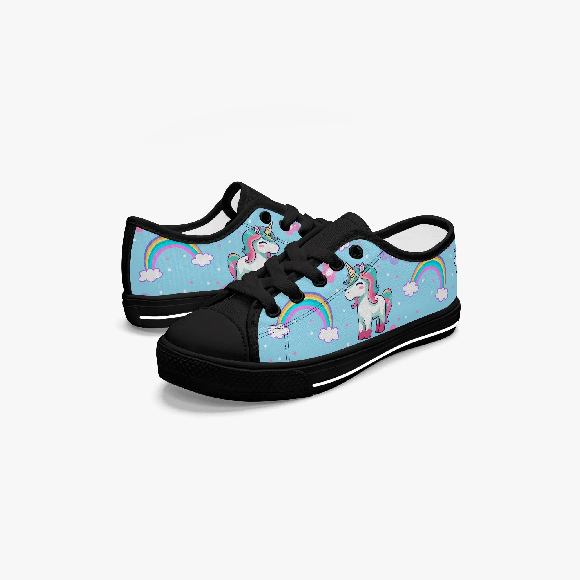 Girl's Low-Top Canvas Shoes-Black