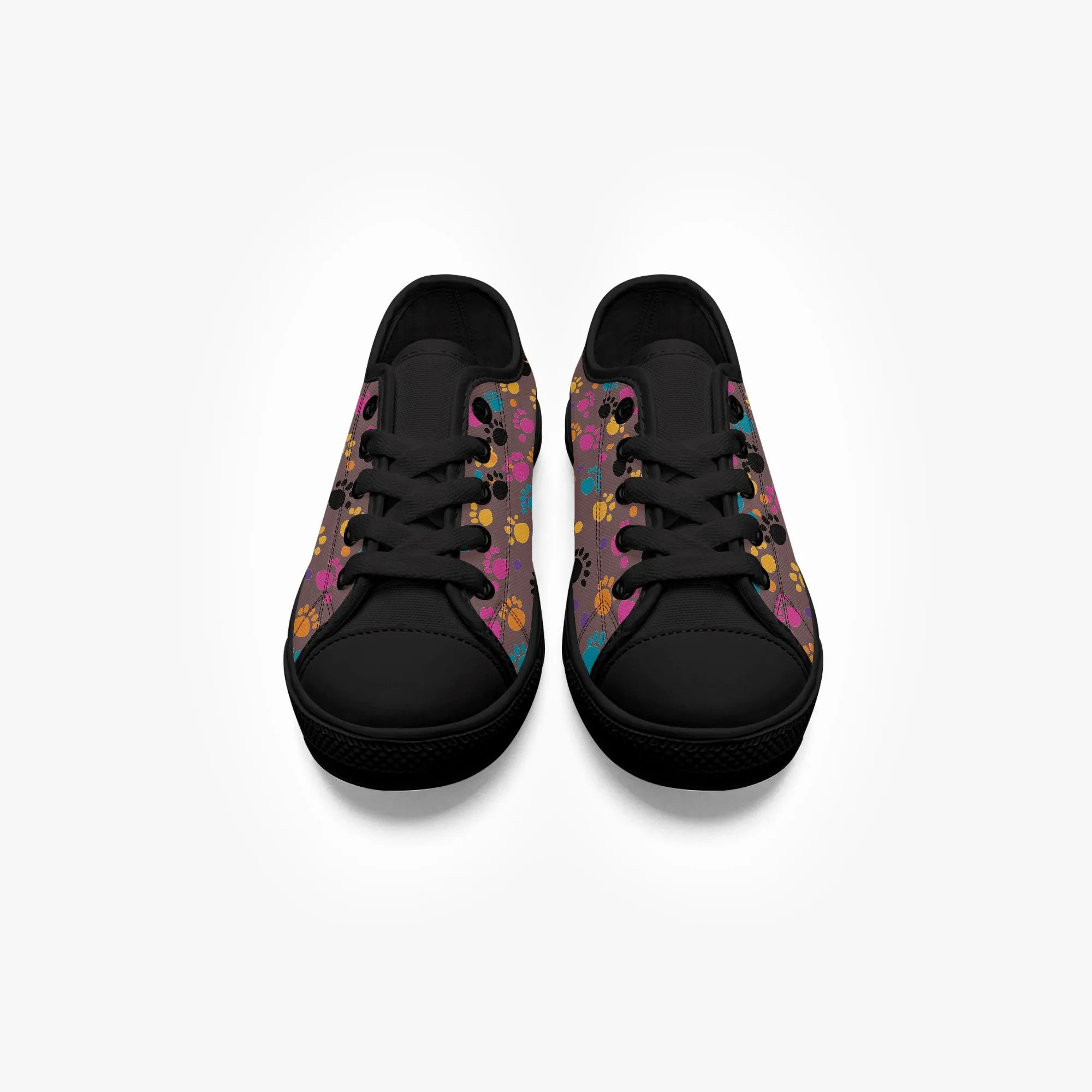 Girl's Low-Top Canvas Shoes-Black