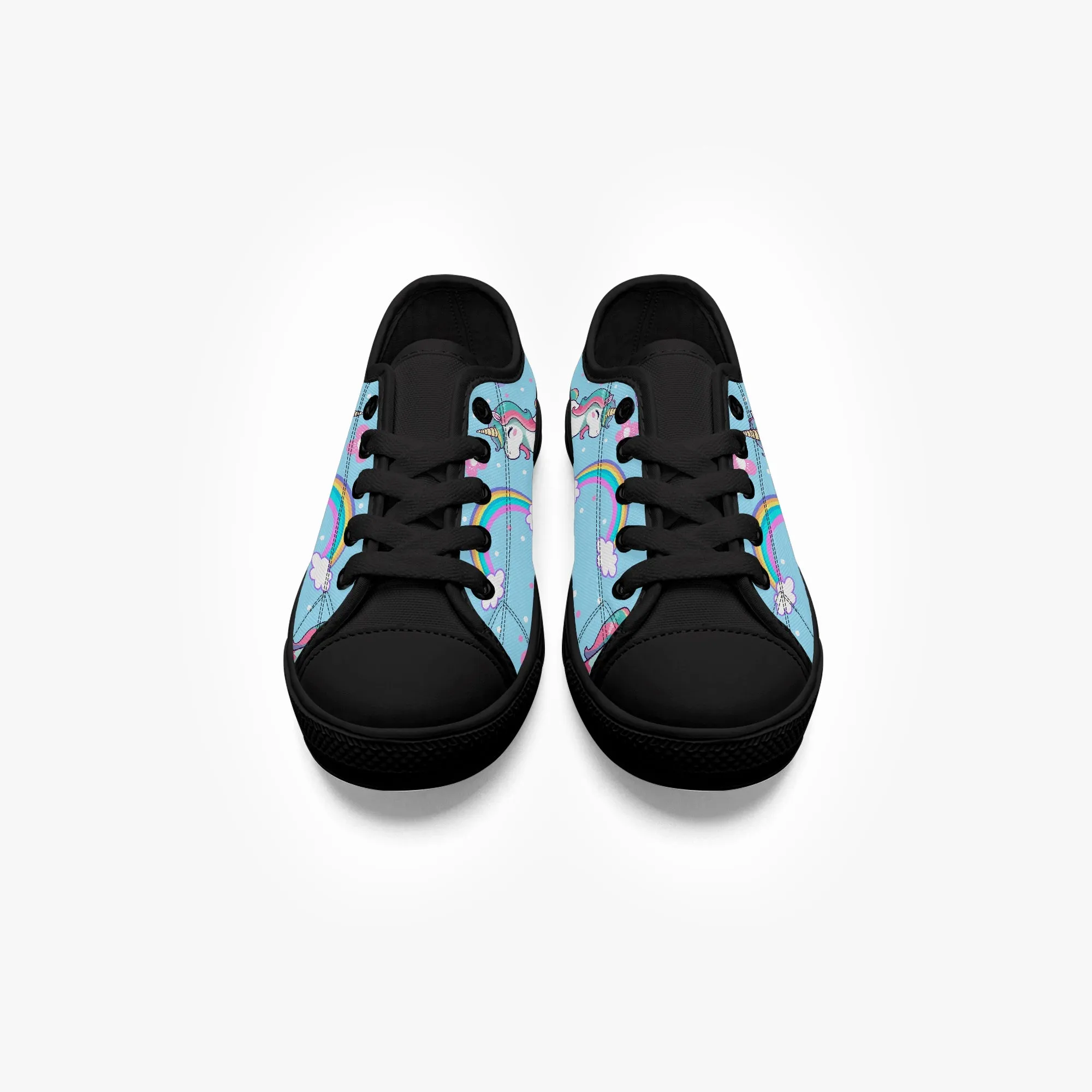 Girl's Low-Top Canvas Shoes-Black