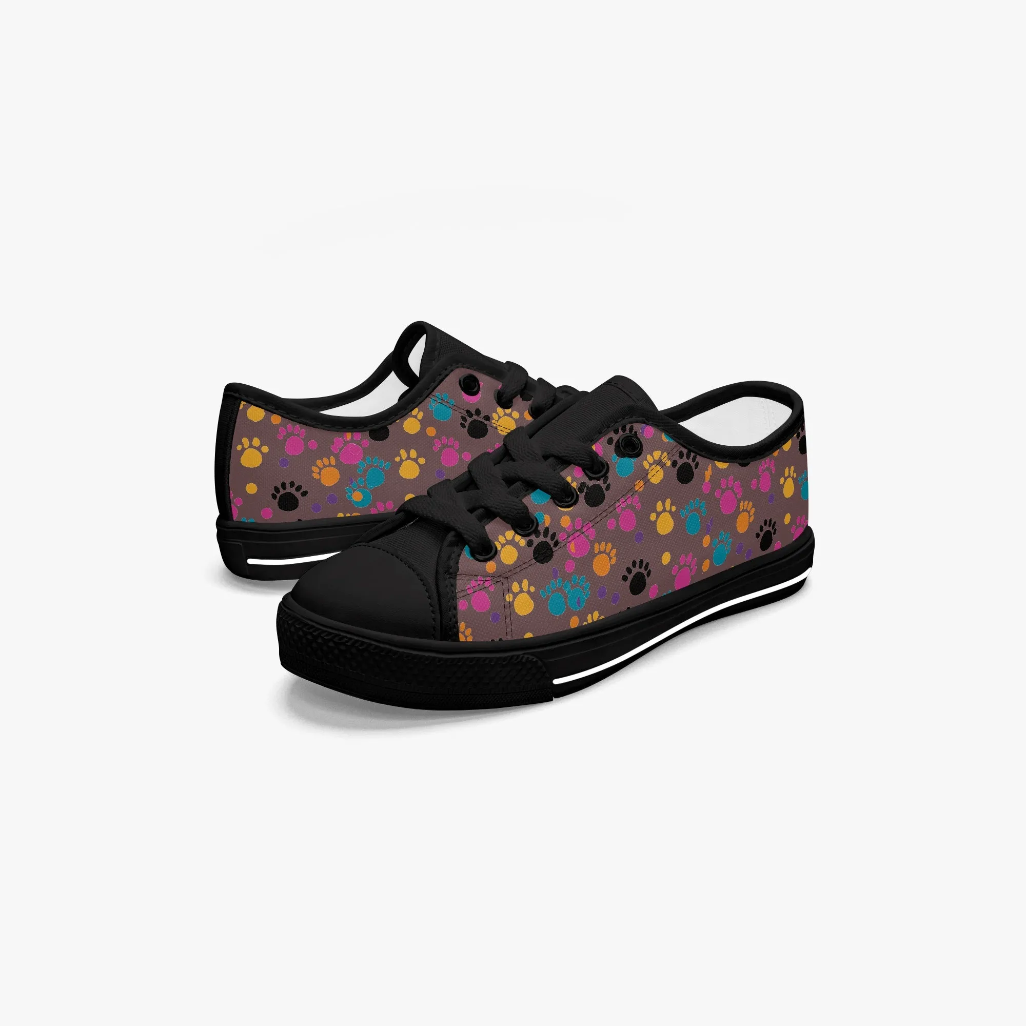 Girl's Low-Top Canvas Shoes-Black