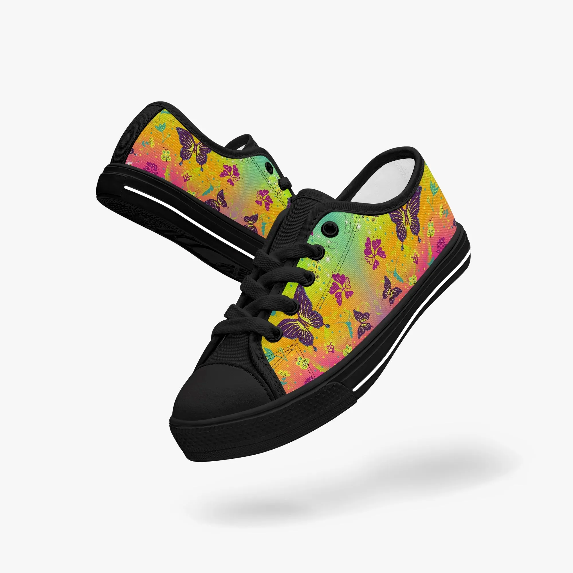 Girl's Low-Top Canvas Shoes-Black