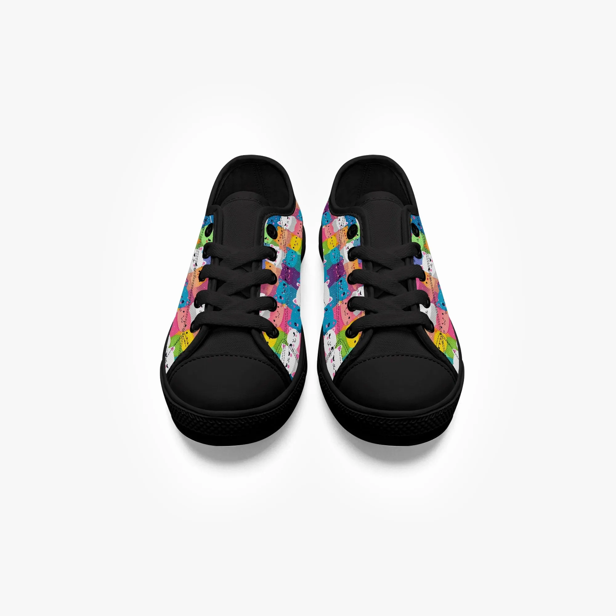 Girl's Low-Top Canvas Shoes-Black