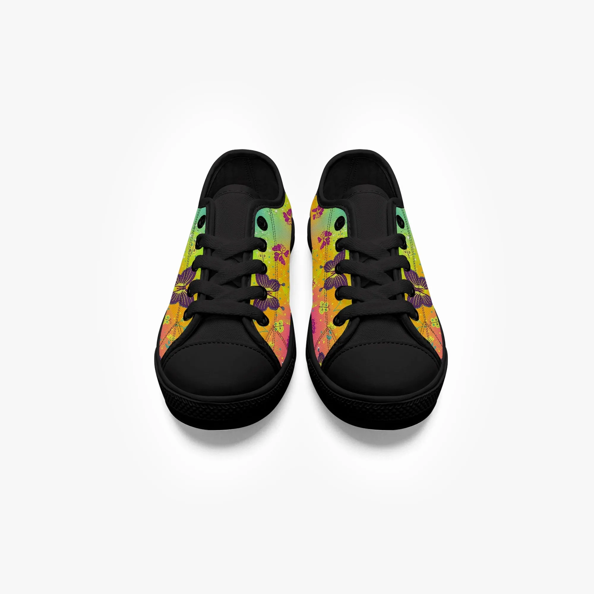 Girl's Low-Top Canvas Shoes-Black