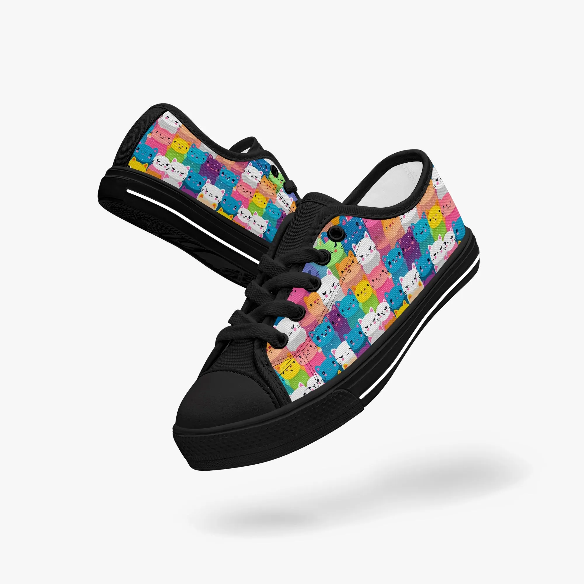 Girl's Low-Top Canvas Shoes-Black