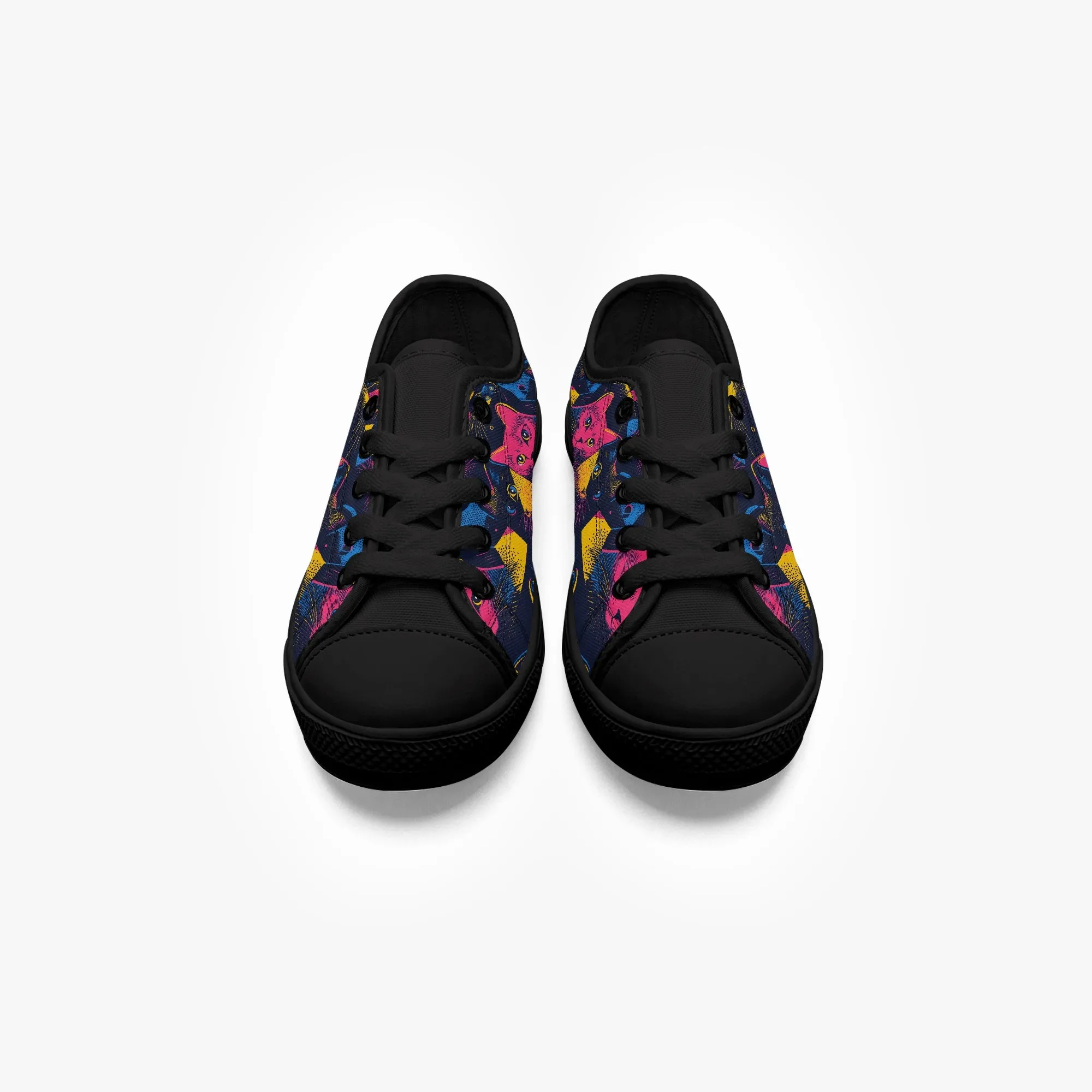 Girl's Low-Top Canvas Shoes-Black