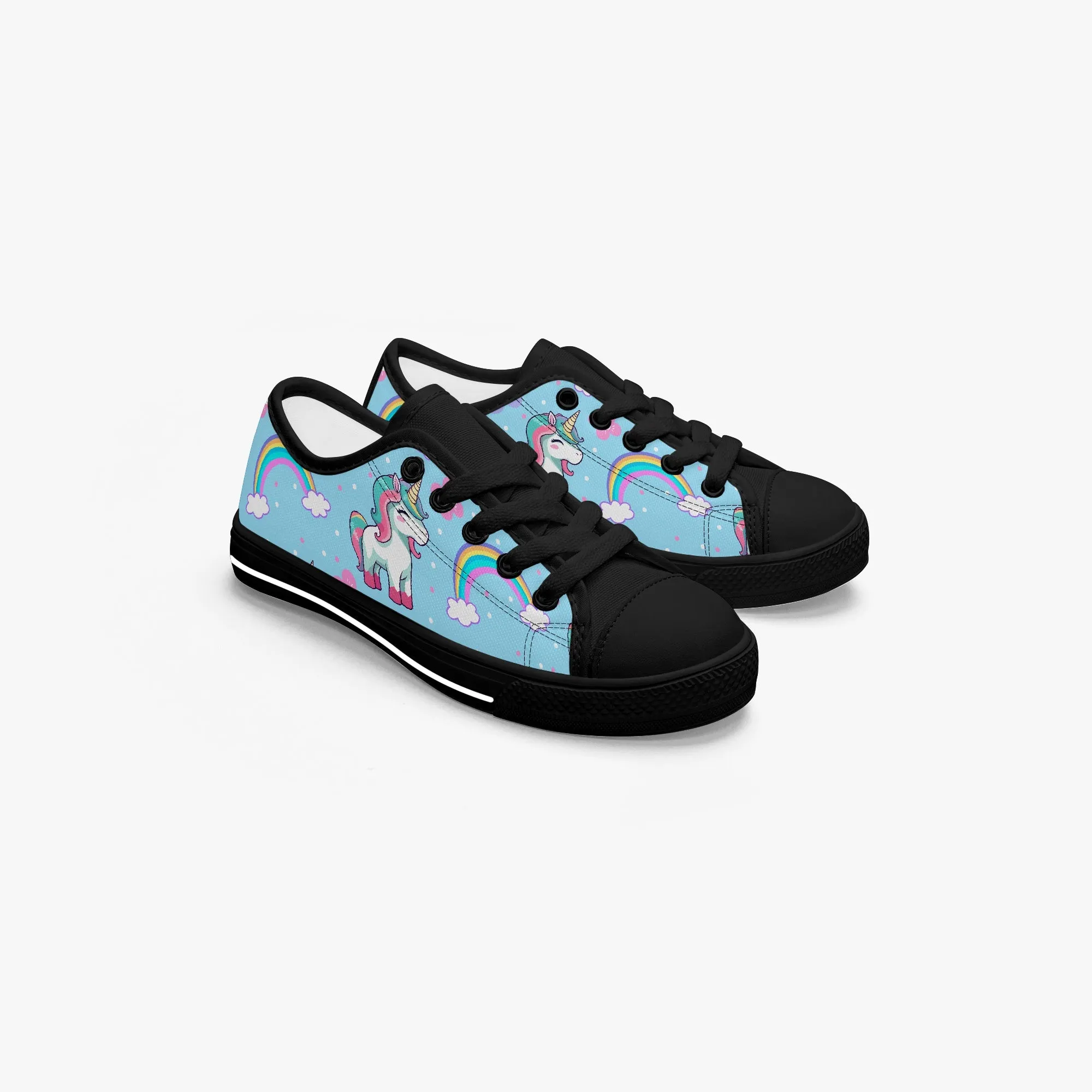 Girl's Low-Top Canvas Shoes-Black