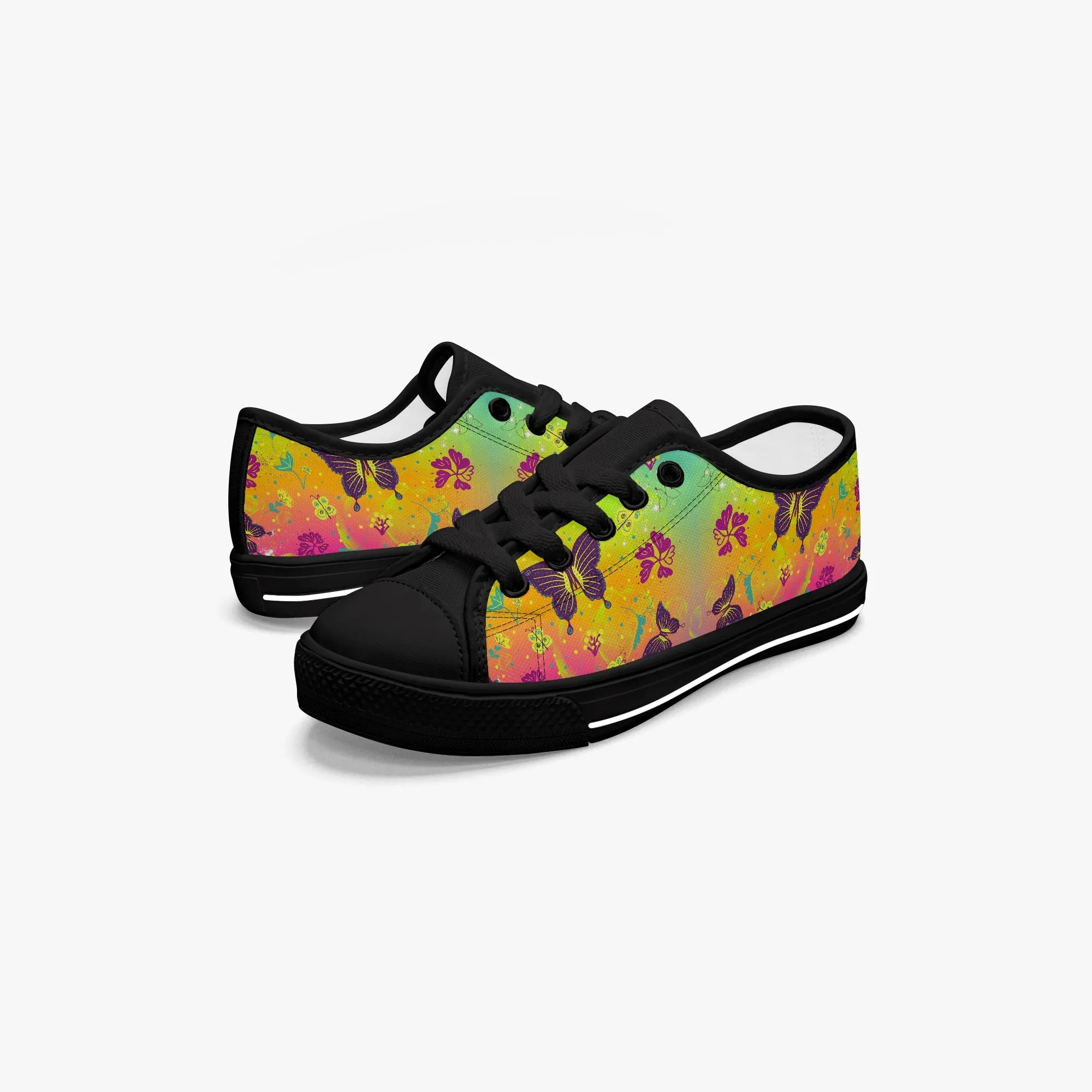 Girl's Low-Top Canvas Shoes-Black