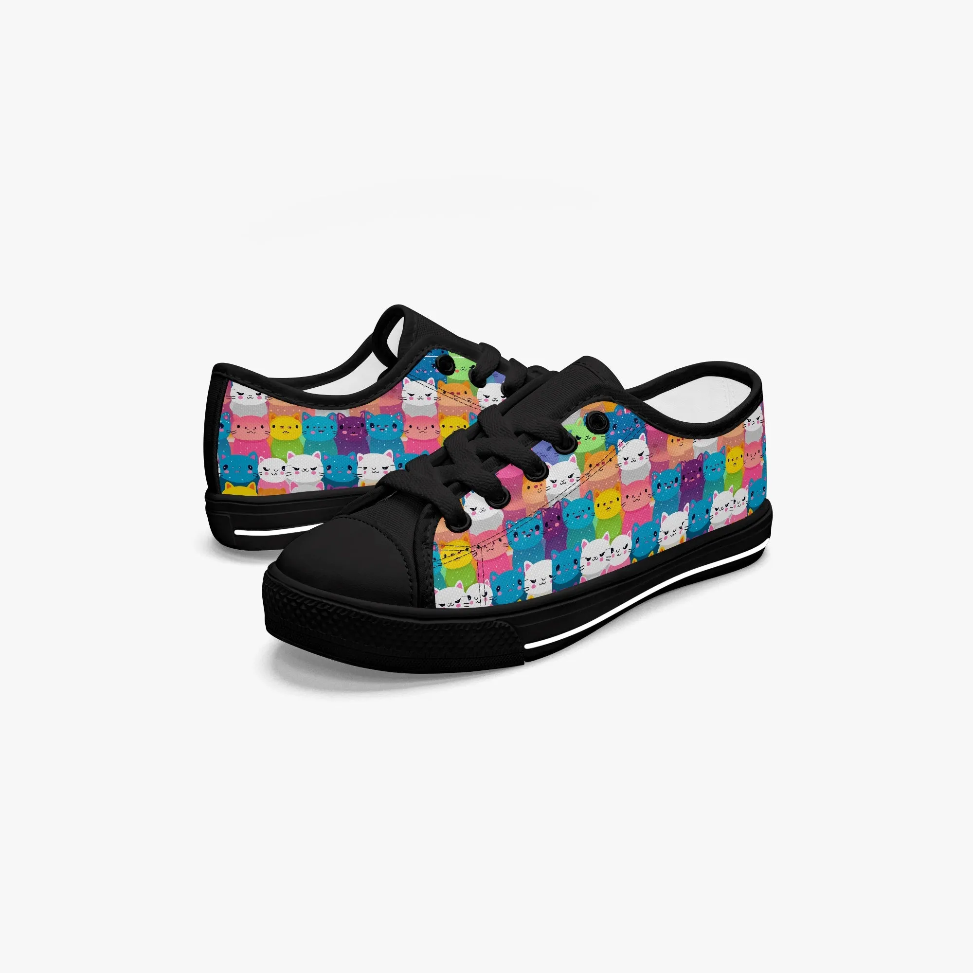 Girl's Low-Top Canvas Shoes-Black