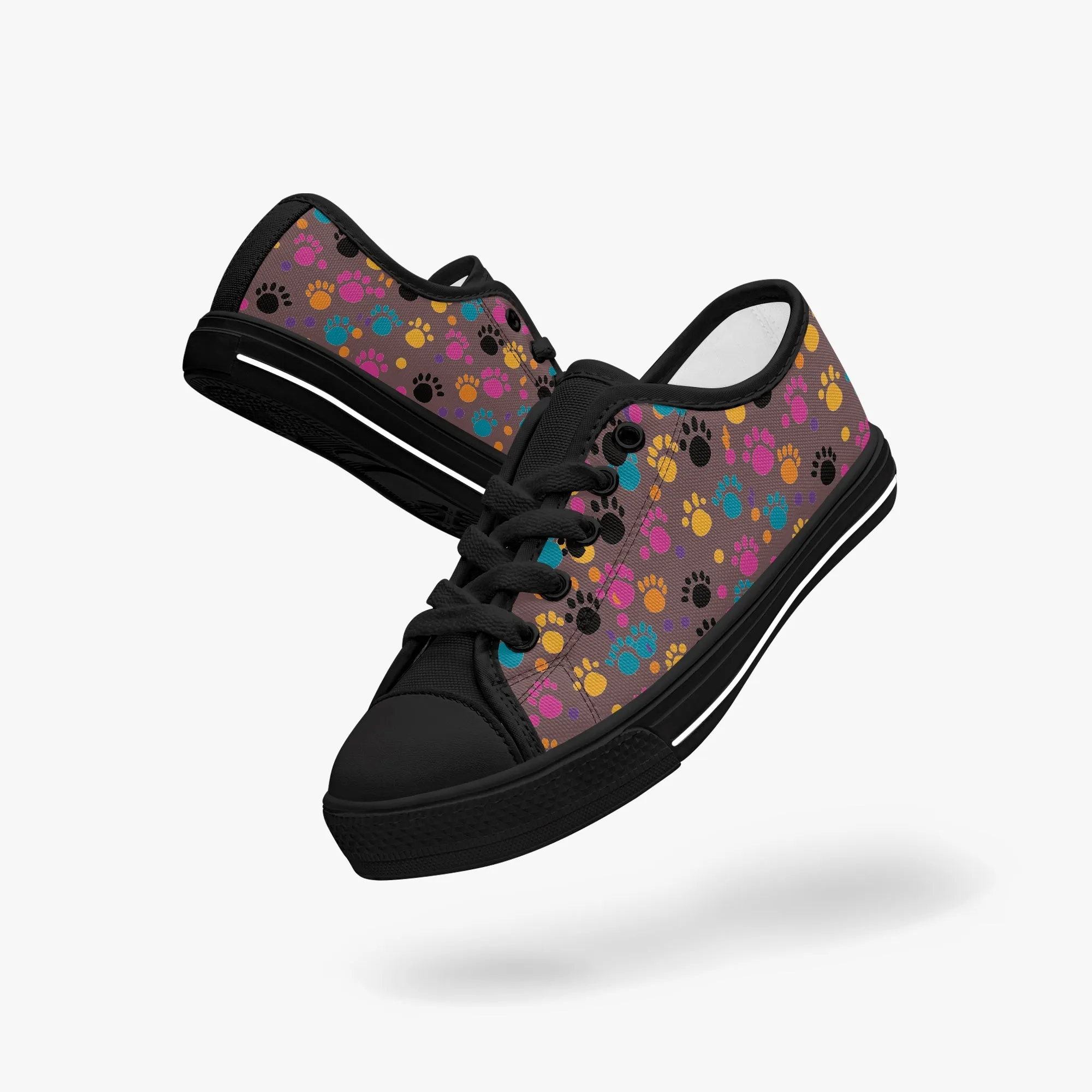 Girl's Low-Top Canvas Shoes-Black