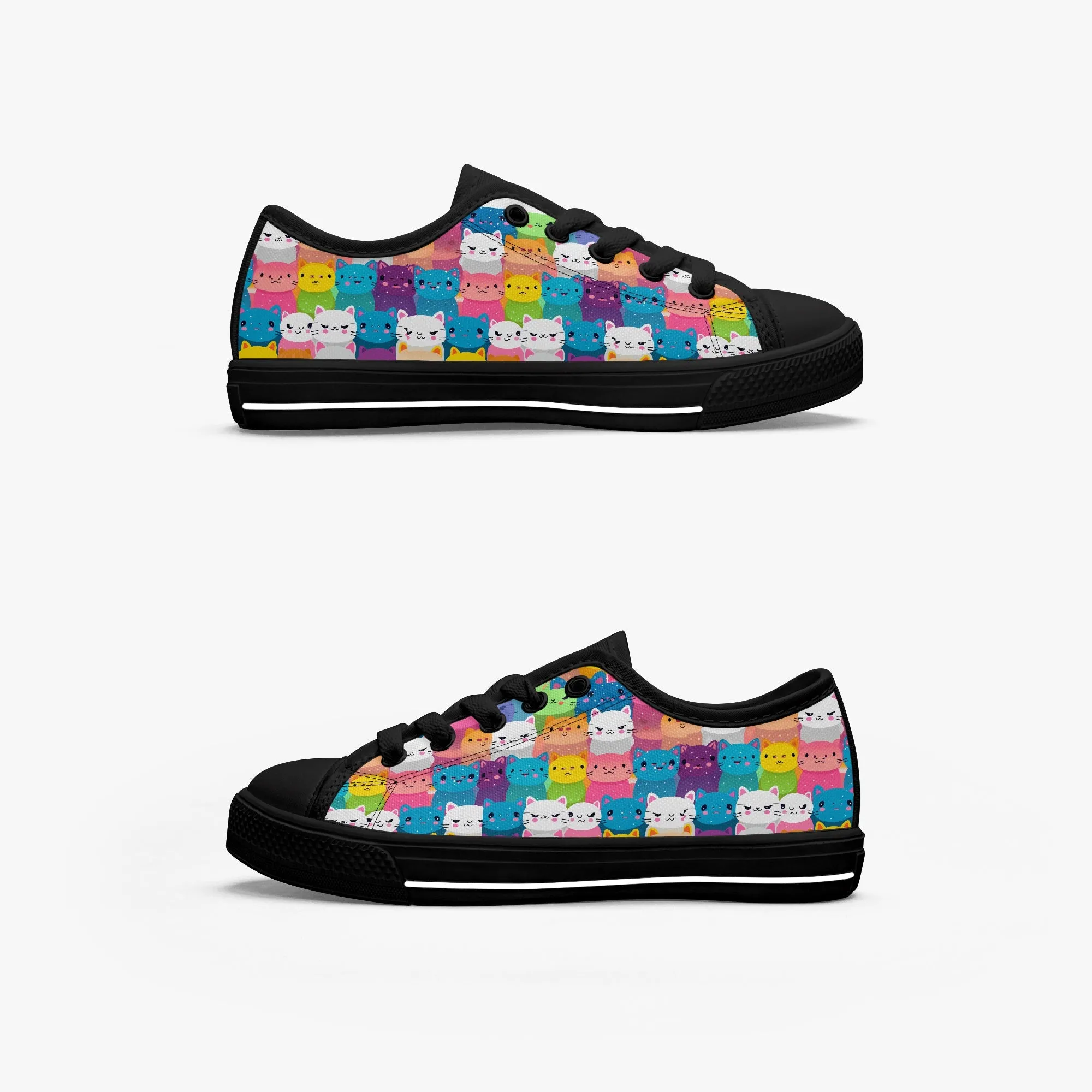 Girl's Low-Top Canvas Shoes-Black