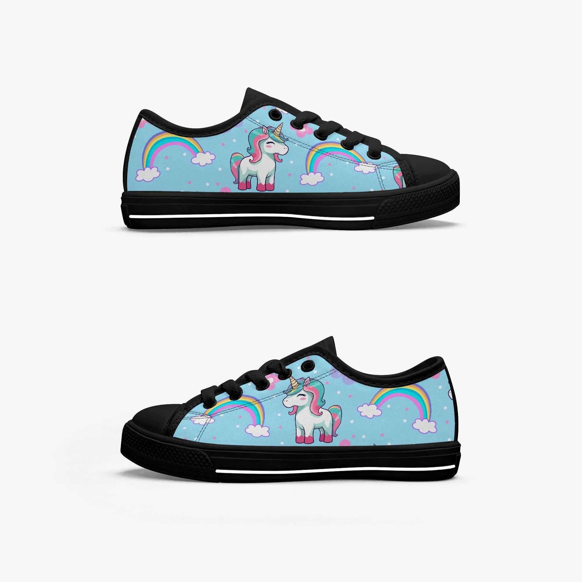 Girl's Low-Top Canvas Shoes-Black