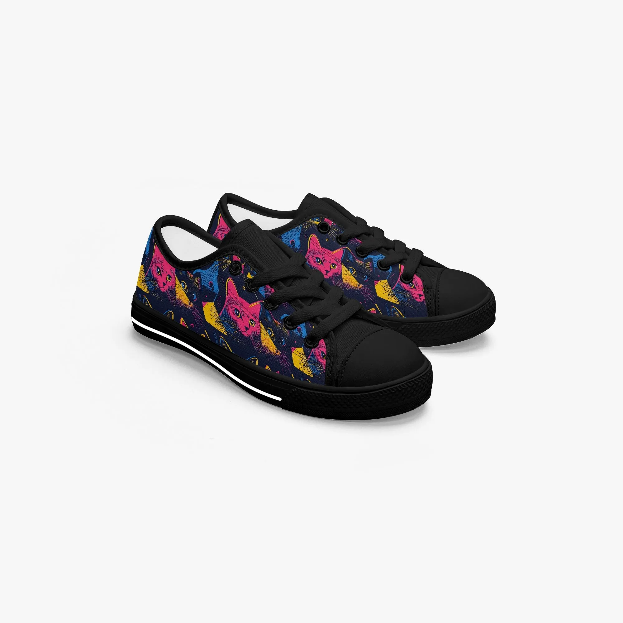 Girl's Low-Top Canvas Shoes-Black