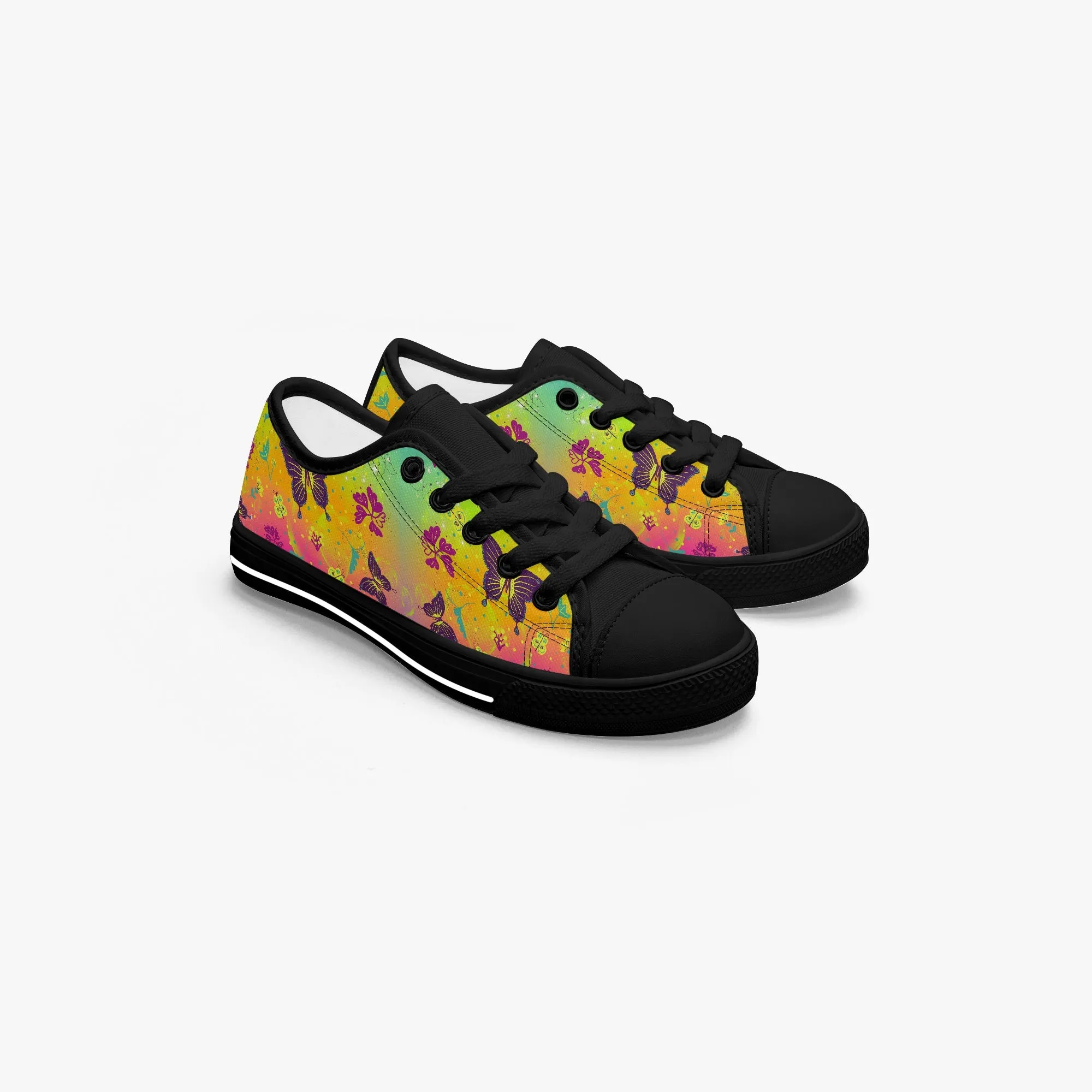 Girl's Low-Top Canvas Shoes-Black