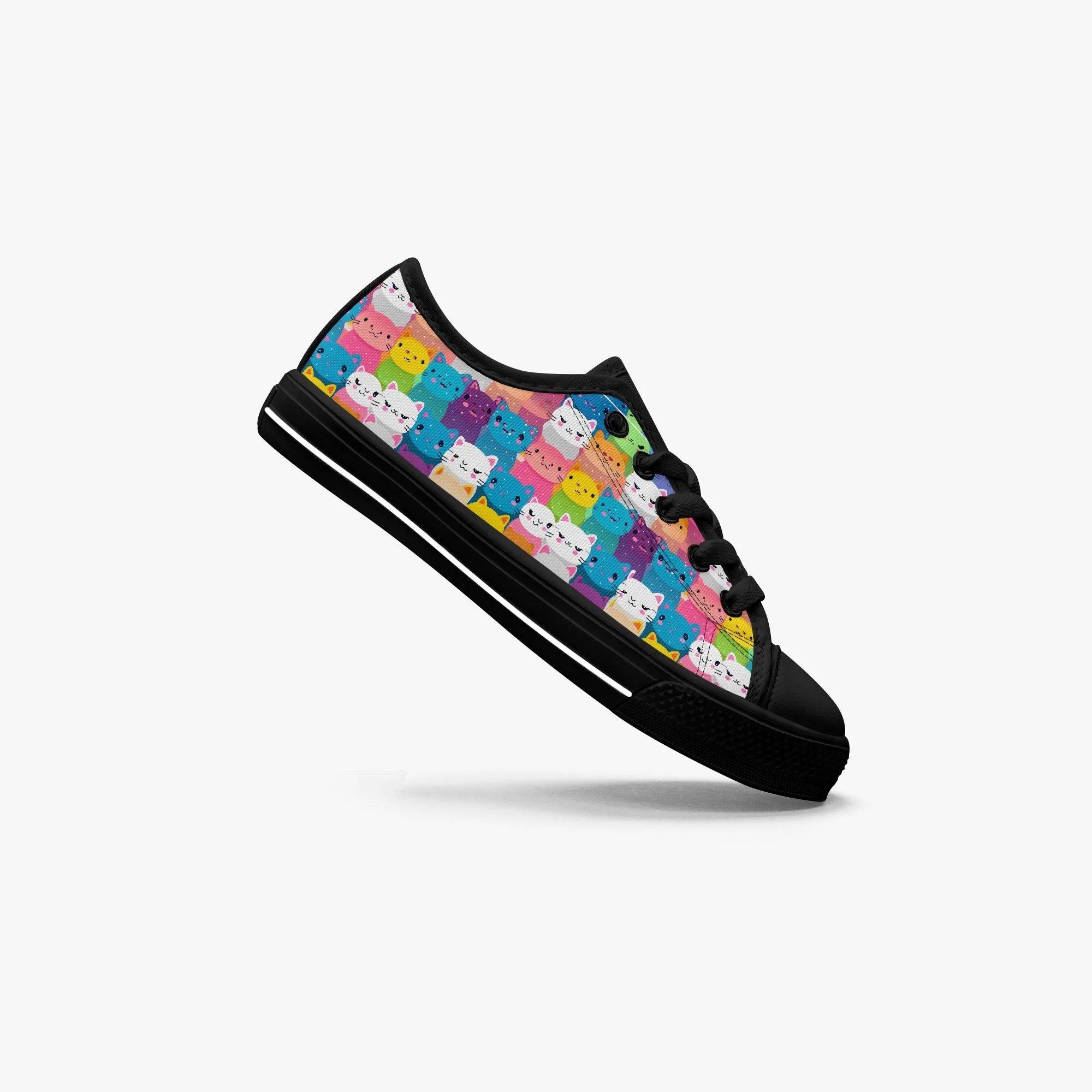 Girl's Low-Top Canvas Shoes-Black