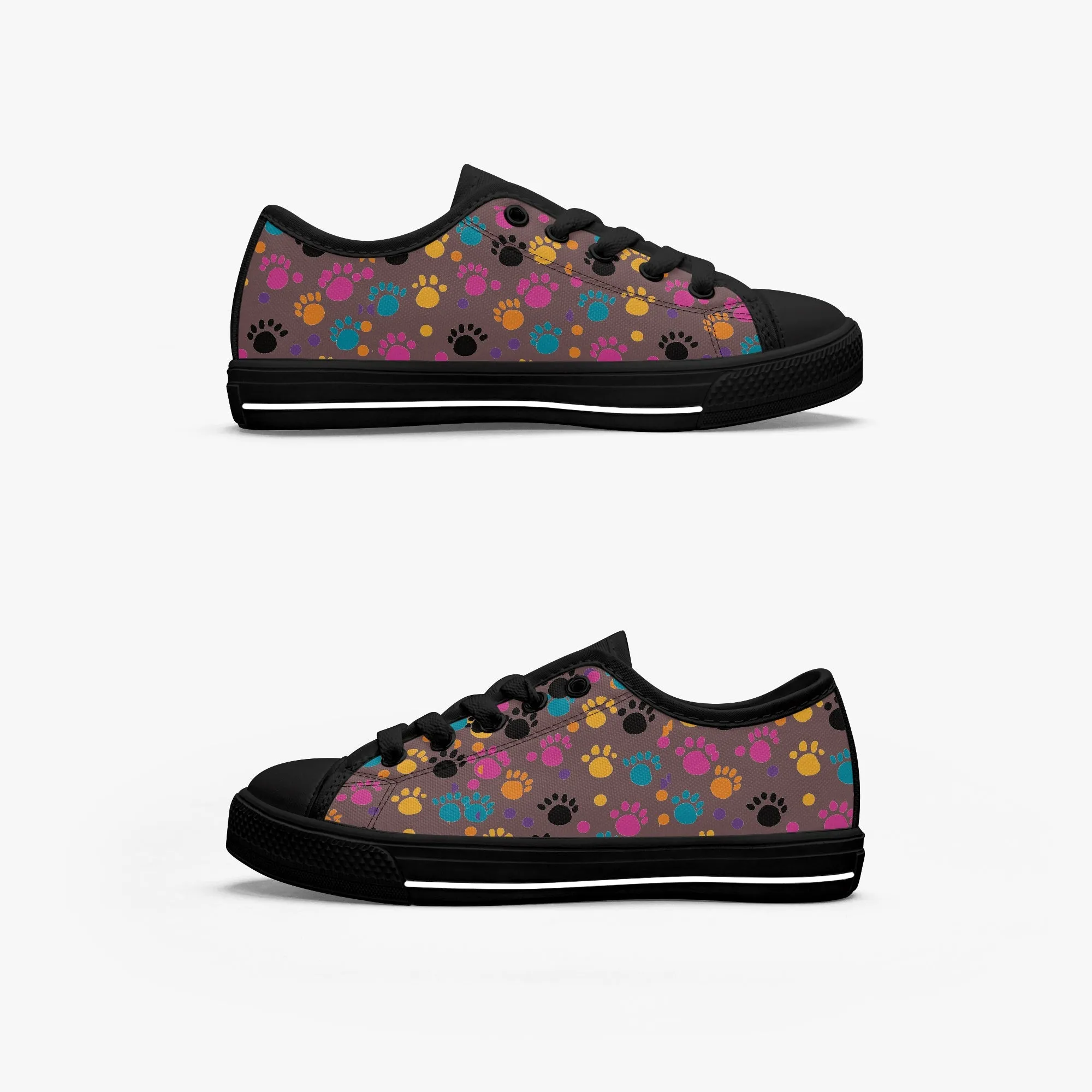 Girl's Low-Top Canvas Shoes-Black