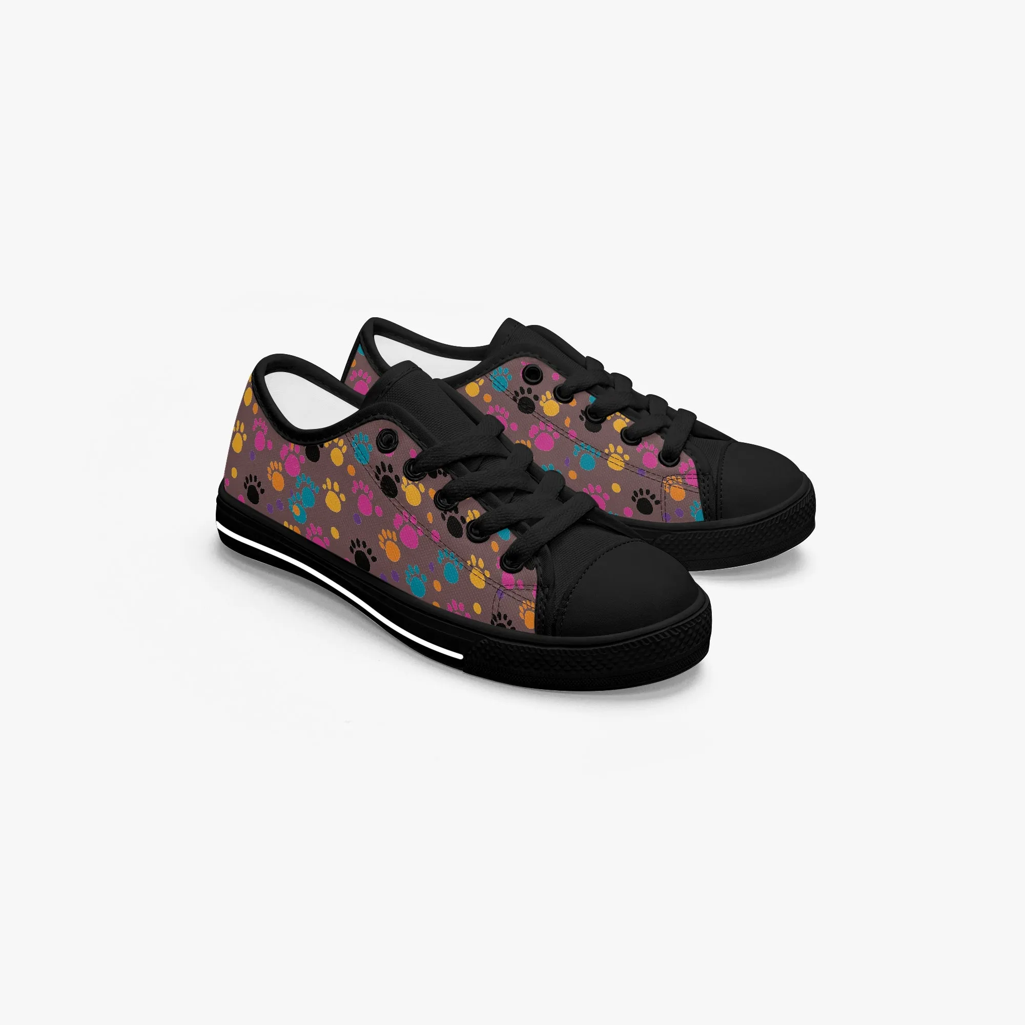 Girl's Low-Top Canvas Shoes-Black