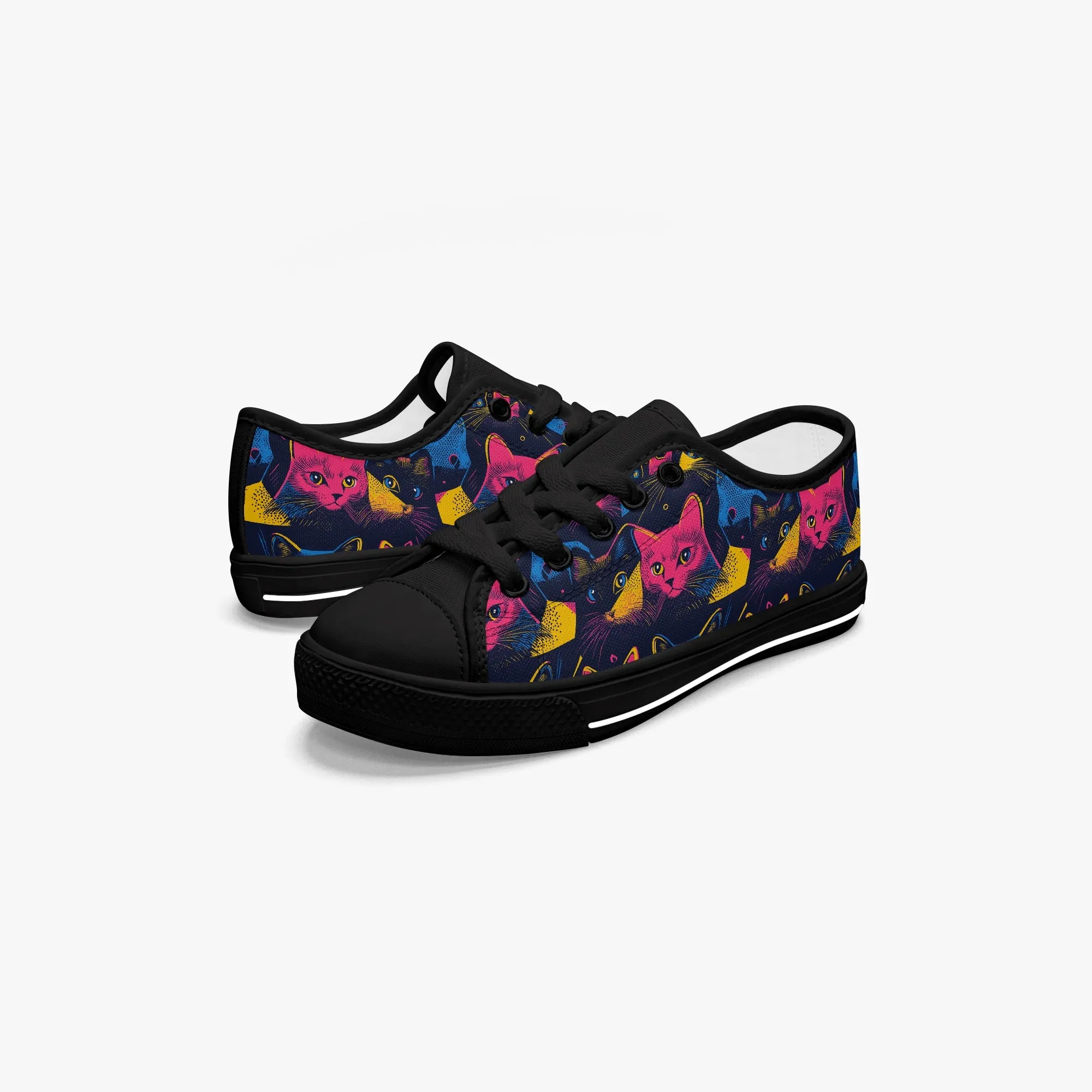 Girl's Low-Top Canvas Shoes-Black