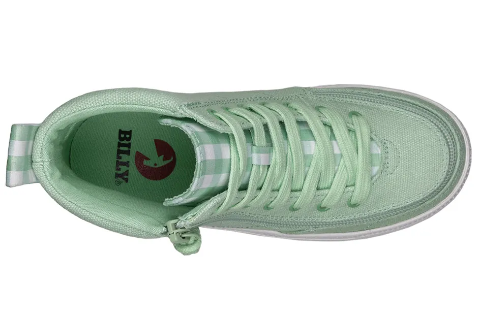 Green Gingham BILLY Classic Lace High Tops