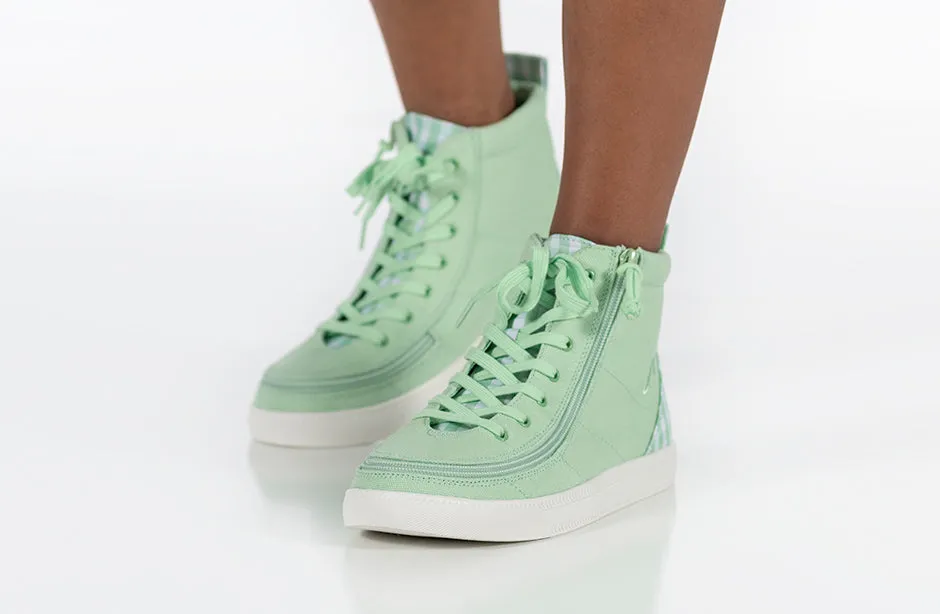 Green Gingham BILLY Classic Lace High Tops