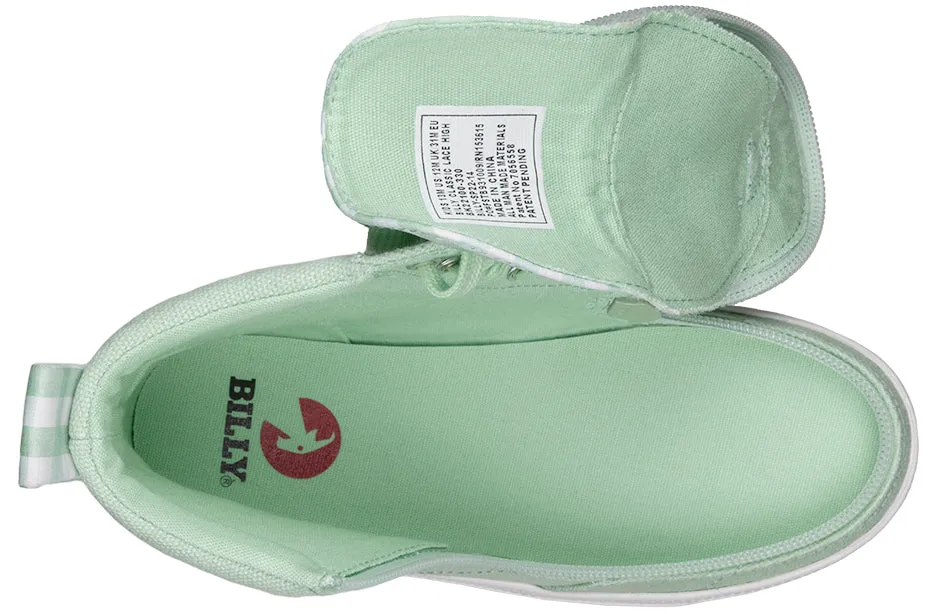 Green Gingham BILLY Classic Lace High Tops