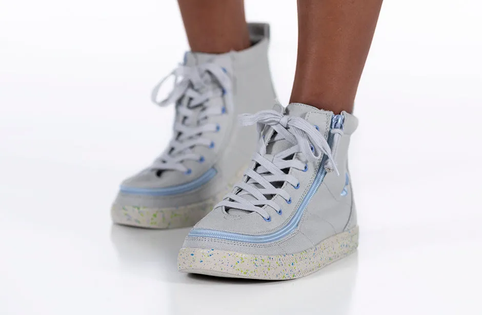 Grey/Blue Speckle BILLY Classic Lace High Tops