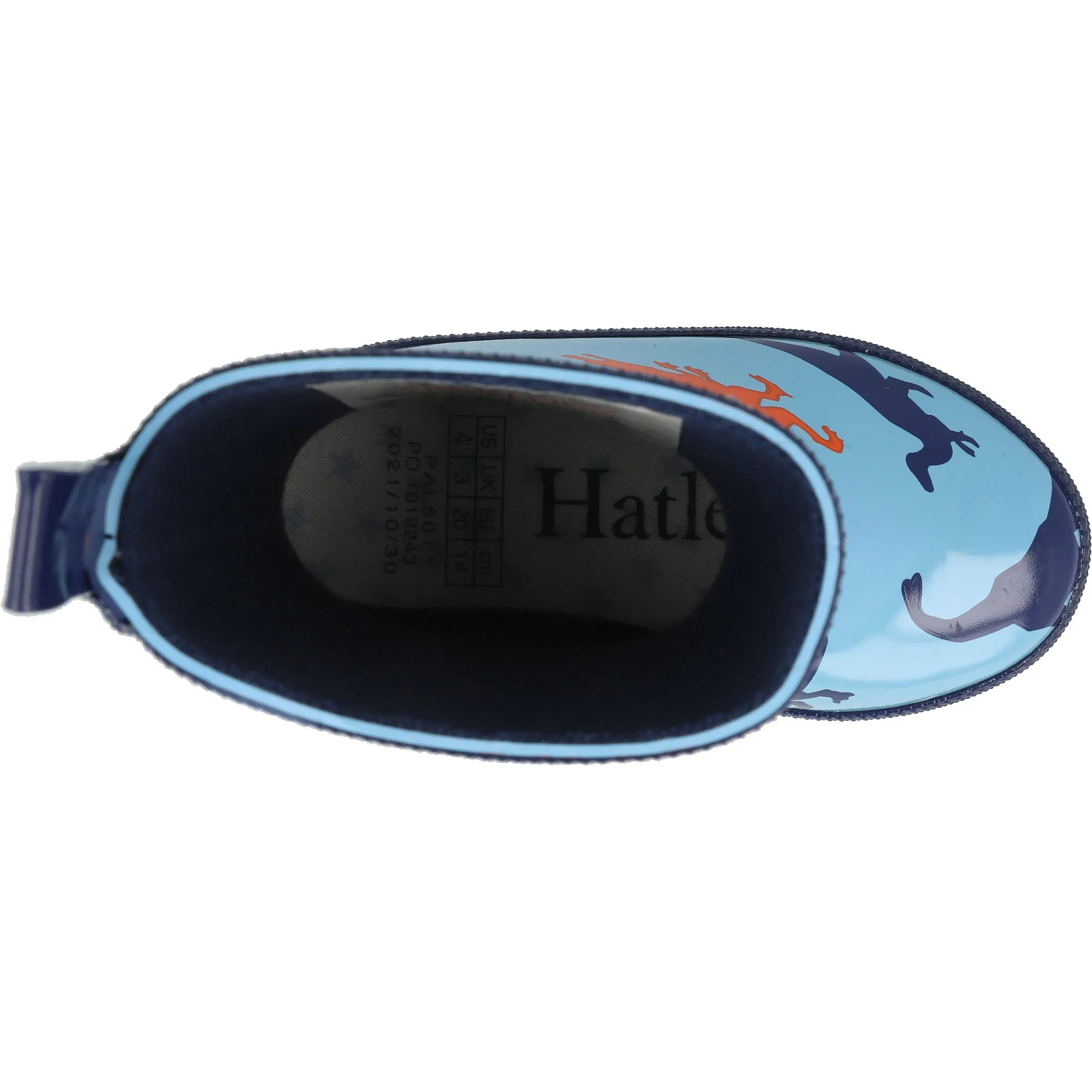Hatley Shiny Dinos Blue Rain Boots
