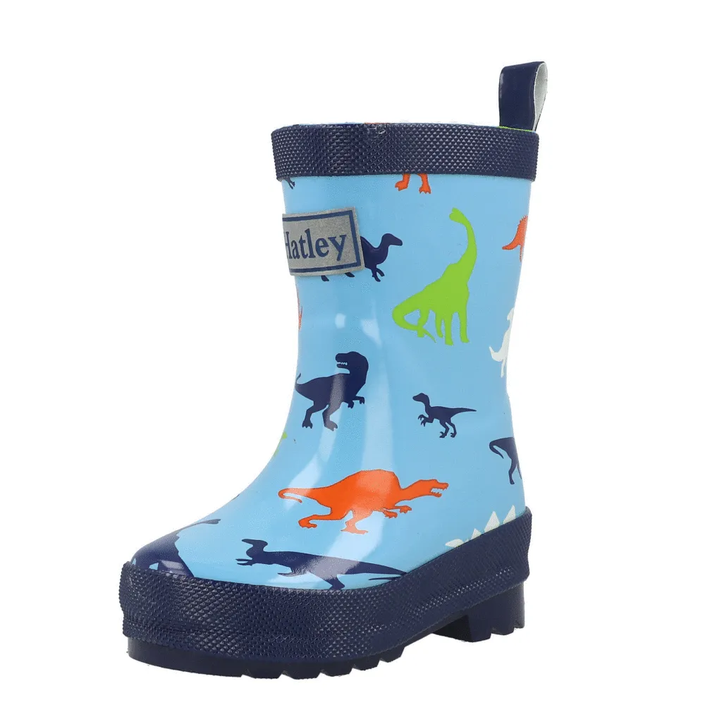 Hatley Shiny Dinos Blue Rain Boots