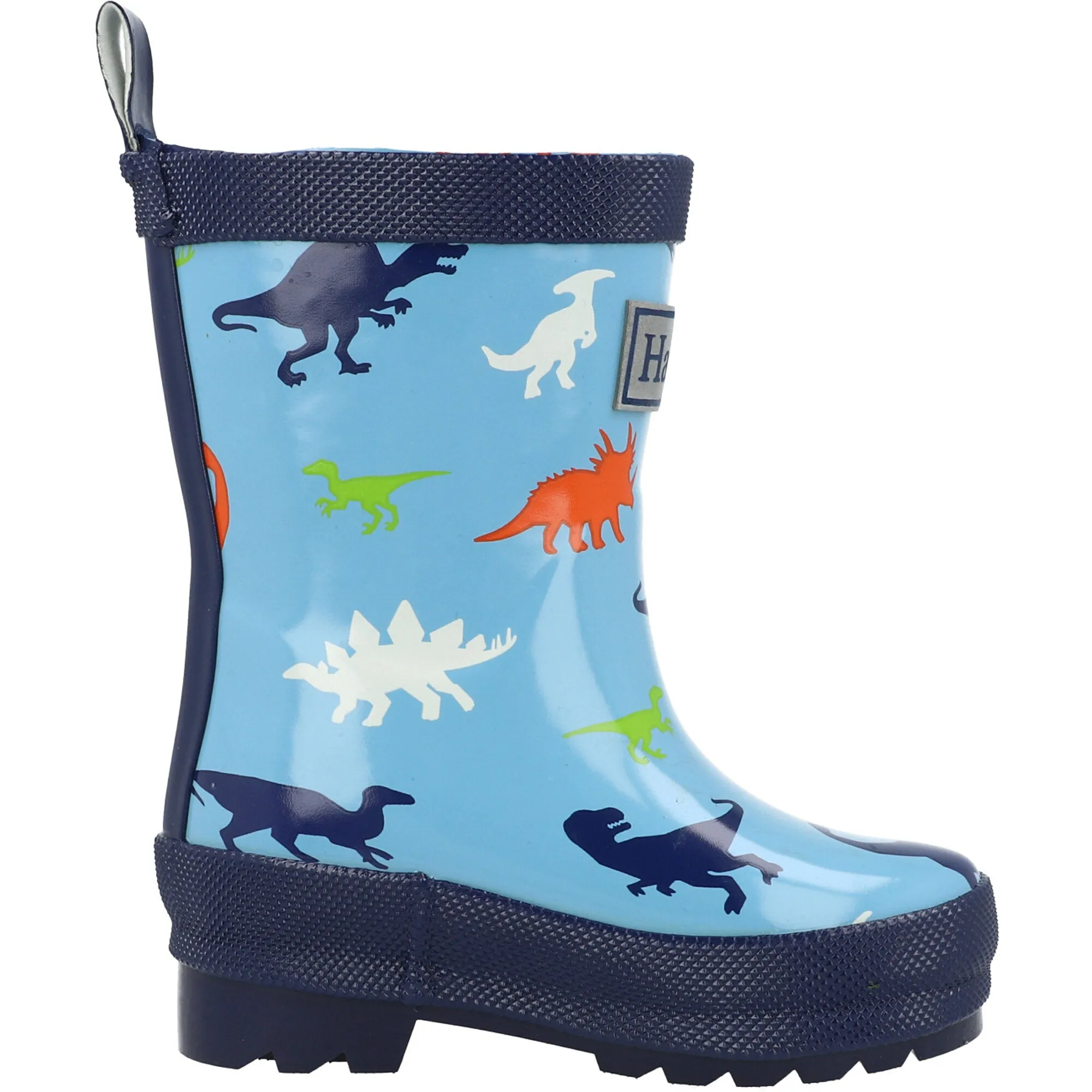 Hatley Shiny Dinos Blue Rain Boots