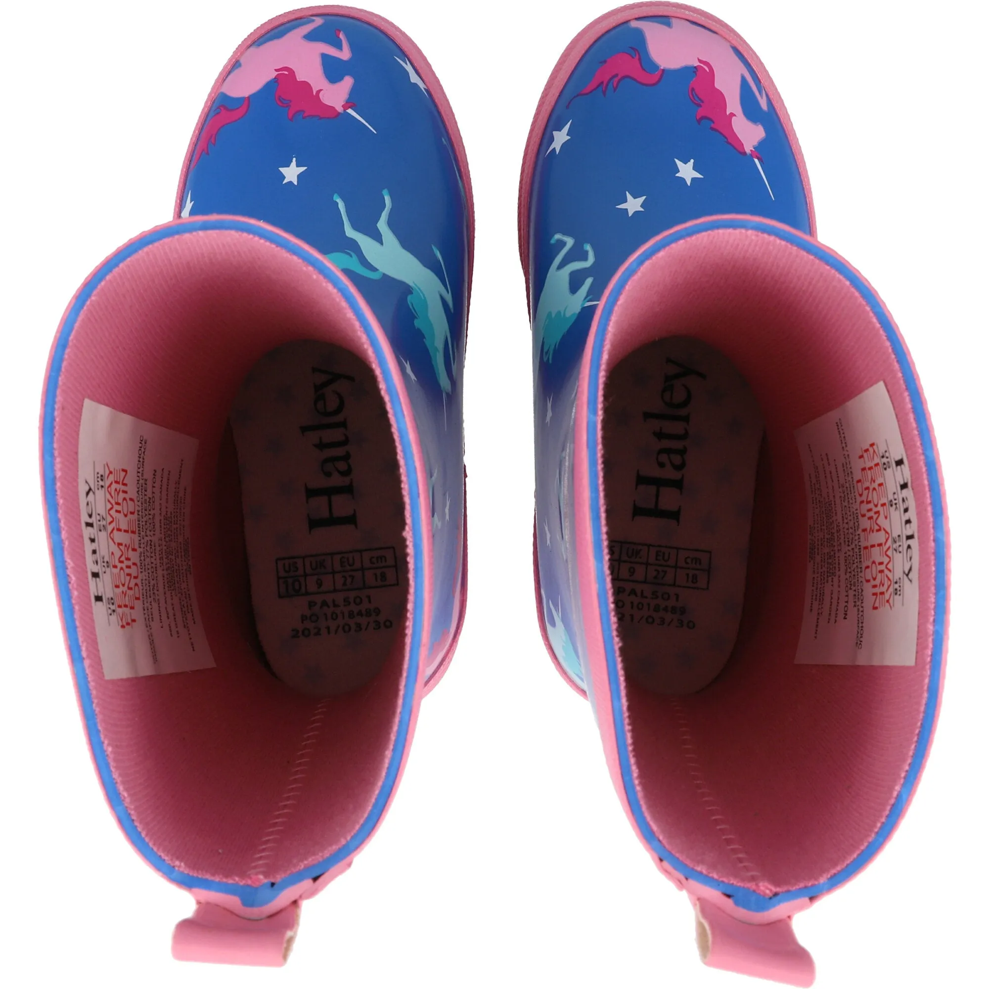 Hatley Twinkle Unicorns Rain Boots Daphne Blue