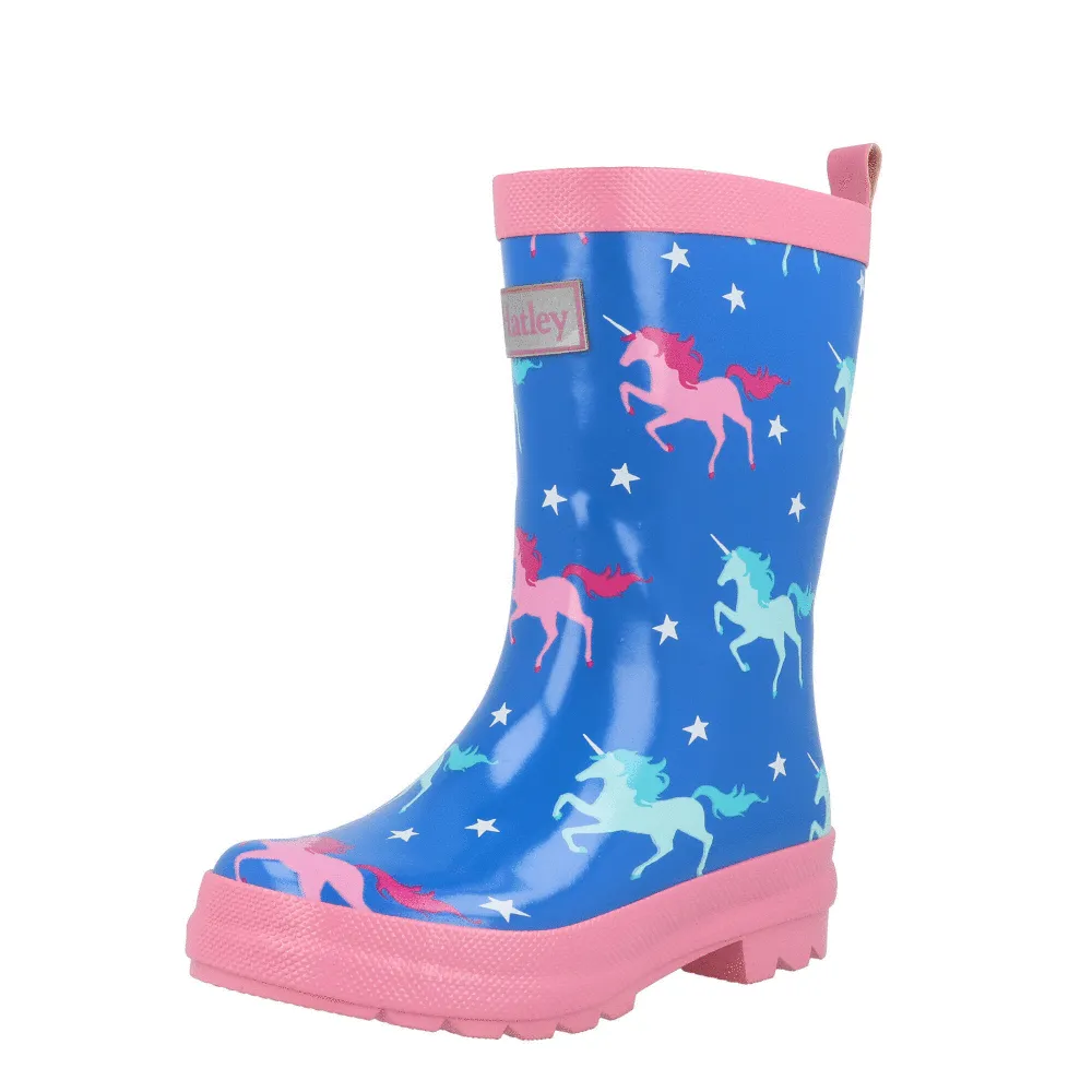Hatley Twinkle Unicorns Rain Boots Daphne Blue