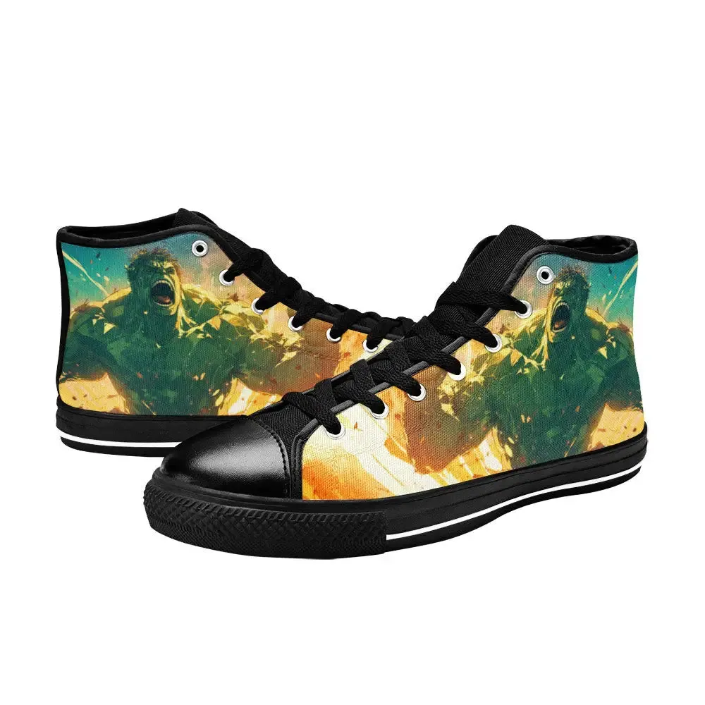 Hulk Smash Shoes High Top Sneakers for Kids and Adults