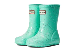 Hunter Kids Original First Classic Giant Glitter Wellington Boots (Toddler/Little Kid) - Boots for Kids Wild Mint 6 Toddler M