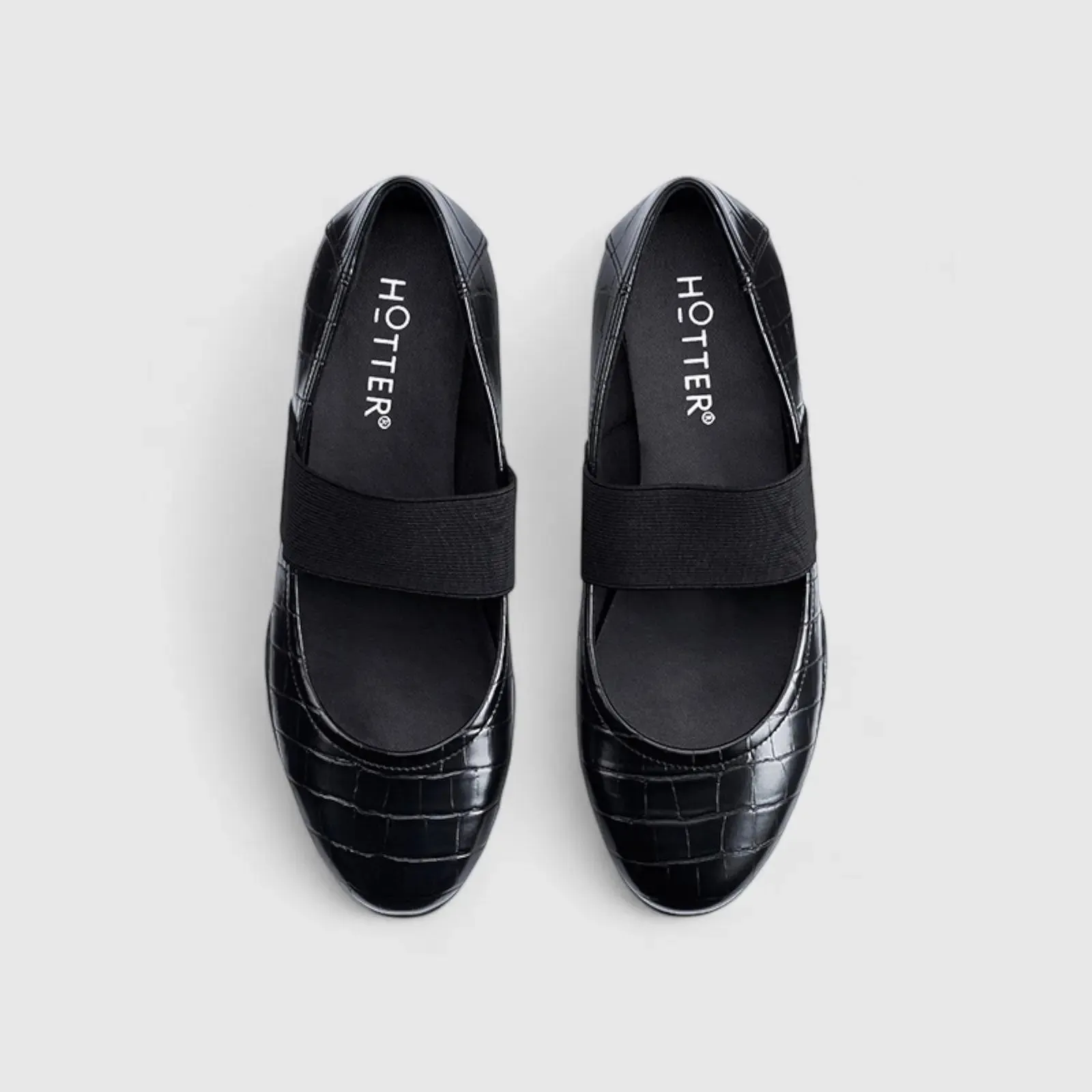 Indigo Comfort Leather Pump Black Croc