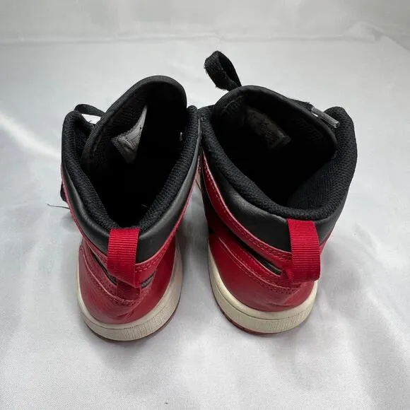Jordan 1 Mid PS Banned 2020 Size 3y Shoes Nike Air Black Red 640734-074 Kid