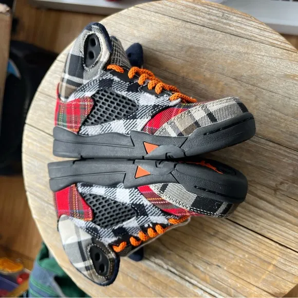 Jordan Red and Blue High-Top Sneakers